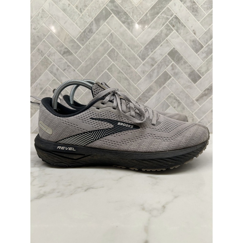 Brooks Revel‎ 6 Running Shoes Men's Size 8.5D 8.5 D Gray Sneakers Lace Up Mesh